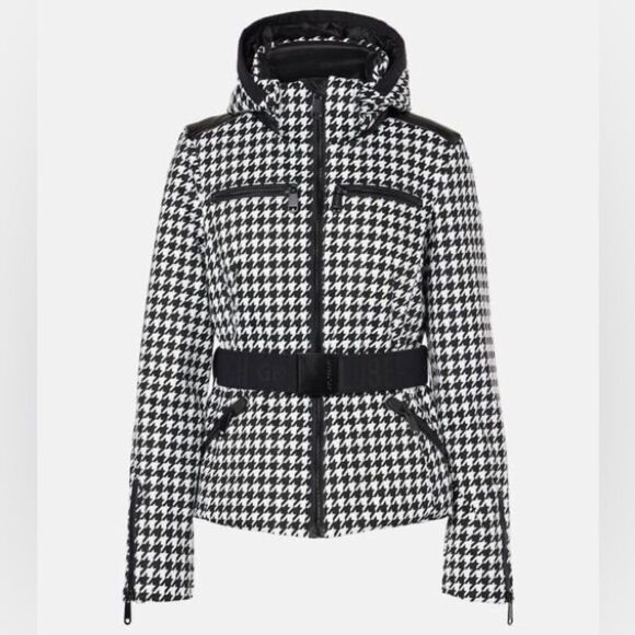 Goldbergh Jackets & Blazers - Goldbergh Galaxy Printed Ski Jacket HIDA Belted Jacket NWT US 6 Houndstooth